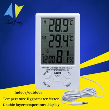 ChanFong Termometras Su Drėgmėmačiu Indikatorius Indikatorius Vidaus/Lauko Oras Stotis Automatinis Elektroninis Temperatūros, Drėgmės Stebėti