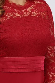 Pigūs Raudona Undinėlės Ilgai Bridesmaid, Suknelės, plius dydis 2019 Paprasta Grindų Ilgis Undinė Aukštos Kokybės Satino Tarnaitė Garbės Suknelė
