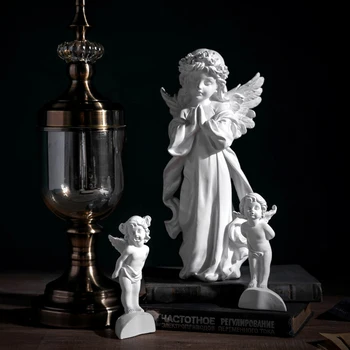 Europos Retro Little Angel Skulptūra Amatų TV Spintelė Parduotuvės Langas Gipso Statulą Apdailos Office Home Svetainės Priedai