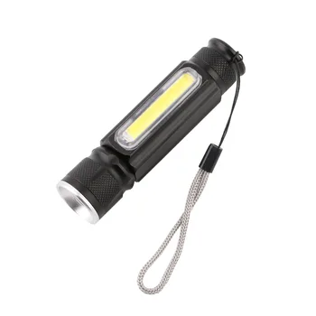 LED USB Žibintuvėlis 18650 3800LM Žibintuvėlis, 4 Režimai Zoomable Taktinis Žibintuvėlis XML T6 COB Magnetas Fakelas Lanterna, Lauko Kempingas
