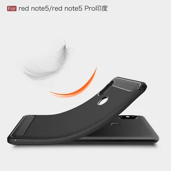 Už Xiaomi Redmi 5 Pastaba Atsparus Smūgiams Atgal Atveju Xaomi Xiomi Raudona Mi 5 Pastaba Pro Minkšto Silikono Bamperio Dangtelis Note5 Šepečiu Telefono Funda