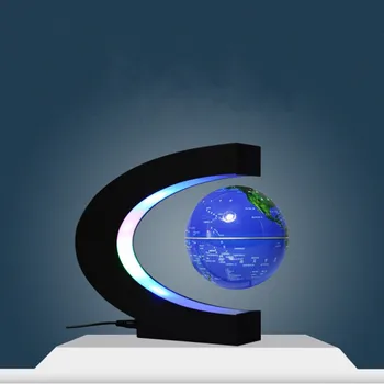 Naujovė PASKATINO Pasaulio Žemėlapyje Plūduriuojantis Pasaulyje Magnetic Levitation Šviesos C Formos Antigravity Magija/Neįprastos Lempos Gimtadienio Namų Dec Naktį lempa
