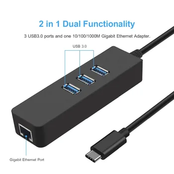 USB-C Hub su Gigabit Ethernet Adapter 