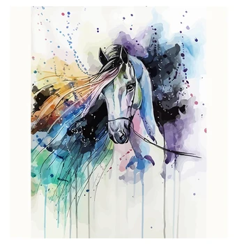 Akvarelė arklių 5D 