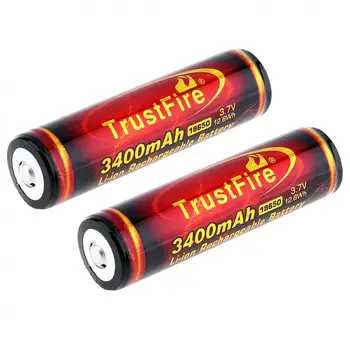 TrustFire 4pcs), 3,7 V 3400mAh Didelės Talpos 18650 Li-ion Įkraunama Baterija su Saugomų PCB LED Žibintuvėlis / priekiniai Žibintai