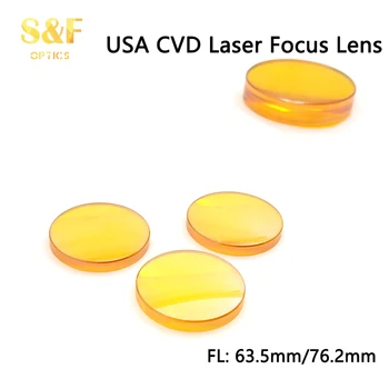 S&F Dia. 12 mm FL 63.5/76.2 mm JAV, širdies ir KRAUJAGYSLIŲ Znse CO2 lazerio fokusavimo objektyvas lazerinės pjovimo graviravimo staklės