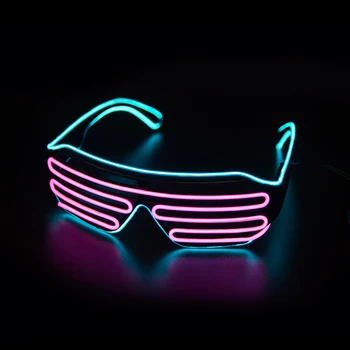 Žėrintis Akiniai LED Gafas Šviesos Bril Neon Kalėdų Švyti Akiniai nuo saulės, Mirksėti Stiklo Šalis Tiekia Prop Kostiumai Naujas