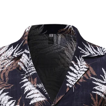 2019 Nauji vyriški trumpomis Rankovėmis Havajų Marškinėliai Vasaros Spausdinti Mens Atsitiktinis Paplūdimio Havajų Marškinėliai Šalis Atostogų 