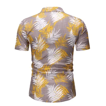 2019 Nauji vyriški trumpomis Rankovėmis Havajų Marškinėliai Vasaros Spausdinti Mens Atsitiktinis Paplūdimio Havajų Marškinėliai Šalis Atostogų 