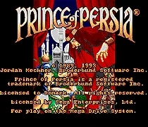 Prince Of Persia 16 bitų MD Žaidimo Kortelės Sega Mega Drive Genesis