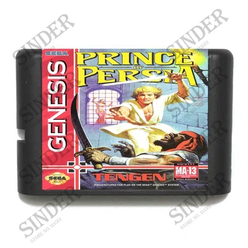 Prince Of Persia 16 bitų MD Žaidimo Kortelės Sega Mega Drive Genesis