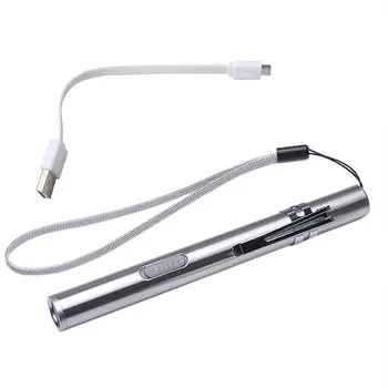 KARŠTO Nešiojamas USB Įkraunamas LED Žibintuvėlis atsparus Vandeniui Mini Žibintuvėlis Keychain Lempos baterija Nemokamas Pristatymas Didmeniniams #2f02
