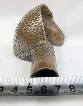 Kinijos Senojo Bronzos Ranka Raižyti Kobra Statula Cukranendrių Lazdą Galvos greitas pristatymas