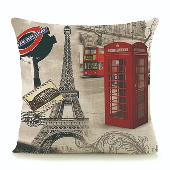 Derliaus Anglijoje pagalvėlė padengti namų dekoratyvinės pagalvėlės, patalynė užvalkalas Euro Retro stiliaus 45x45cm 18