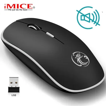 Silent Wireless Mouse PC Kompiuterio Pelės Žaidėjus Ergonomiška Pelė Optinė Begarsis, USB Peles Silent Mause Bevielis Nešiojamas KOMPIUTERIS