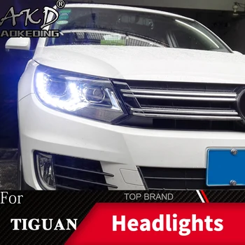 Galvos Lempa Automobilį VW Tiguan 2013-2016 M. Žibintai Rūko Žibintai, Dieniniai Žibintai DRL H7 LED Bi Xenon Lemputės, Automobilių Reikmenys