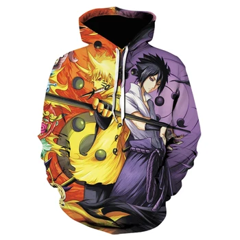 2020 Naujausia Japonijos Animacinių filmų Anime Naruto Kakashi Hoodie Berniukas/mergaitė Puloveris Palaidinukė negabaritinių hoodie hombre sudaderas con capucha