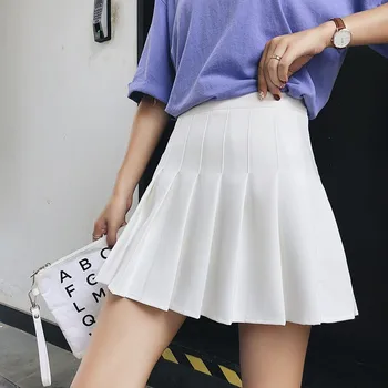 NiceMix mini sijonas korėjos drabužių aukšto juosmens trumpas kietas-line sijonas anti-lil peep pusė ilgio klostuotas sijonas 