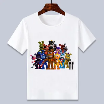 FNAF 3D T -Shirt Animacinių filmų Atspausdinta Tee Marškinėliai marškinėliai berniukams/ mergaitėms 4 6 8 10 12 T