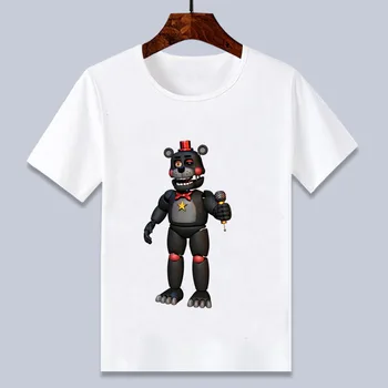 FNAF 3D T -Shirt Animacinių filmų Atspausdinta Tee Marškinėliai marškinėliai berniukams/ mergaitėms 4 6 8 10 12 T