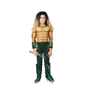 Superherojus Kietas Aquaman Helovinas Kostiumas Vaikams Filmą Cosplay Kostiumas Berniukams Anime Renginys Dovana Rodikliai Rodo Šalies