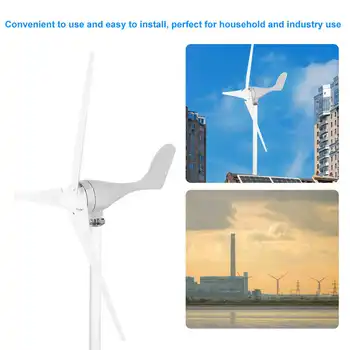 500W DC12V Vėjo Turbinų 3 Peiliukai Vėjo Generatoriaus Komplektas, Elektros energijos Gamintojų Įranga, Vėjo jėgainės Komplektas