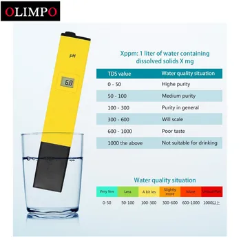 Pocket Pen Tipo PH Matuoklis Analizatorius, Nešiojamasis LCD Skaitmeninis PH-009 Testeriai 0.1-14.0 Akvariumas Baseinas, Vandens Analizė