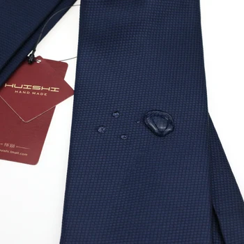 HUISHI 8CM 8 Stilių Vyrų Kietas Tamsiai Mėlynos Spalvos Kaklo Kaklaraištis 6cm Vandeniui Žakardo Necktie Kasdien Dėvėti Cravat Vestuves Vyrams