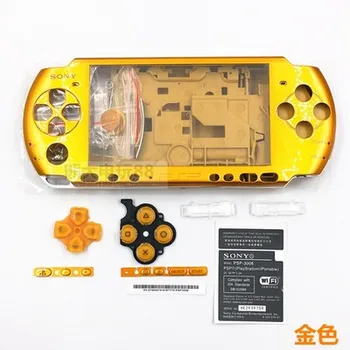 10 Spalvų, Naujas, Pilnas Komplektas Būsto Shell Atveju Nemokamai Mygtukai Tinka PSP 3000 Už PSP3000 Su Logo