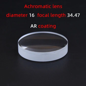 Diameter16 Židinio length34.47 achromatinis objektyvas gamyklos užsakymą teleskopo objektyvo didinamąjį stiklą, įvairių dydžių