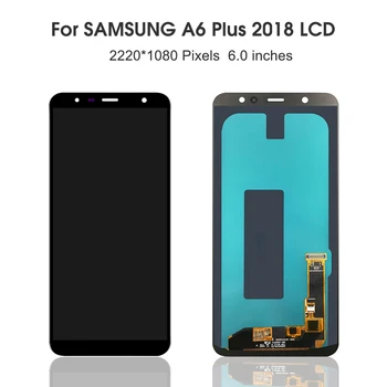 Samsung Galaxy A6 Plius 2018 A605 A605F A605FN Ekranas LCD Ekranas Jutiklinis ekranas Asamblėja