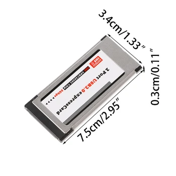 Didelės Spartos PCI-E PCI Exprss 2 Port USB 3.0 34 mm Expresscard Kortelės Adapteris Keitiklis