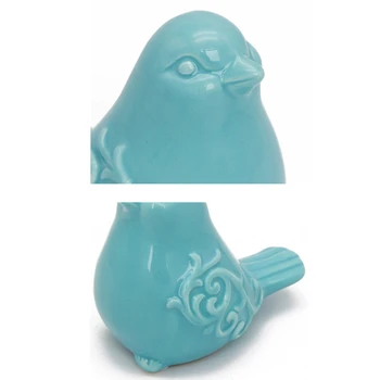 Šiaurės šalių Keramikos Paukščių Figūrėlės Papuošalai Mėlyna Žalia Baltas Paukštis Gyvūnų modelio, Sodo Miniatiūros Apdailos Amatų namų dekoro