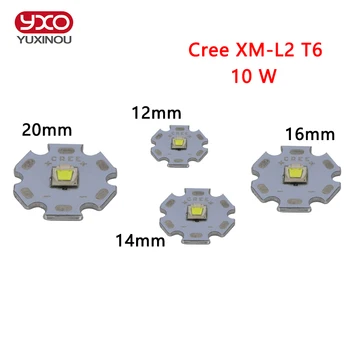 10 VNT CREE XML2 LED XM-L2 T6 U2 10W BALTA Neutrali Balta Šiltai Balta High Power LED Spinduolis su 12mm kaip 14mm 16mm 20mm PCB, 