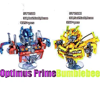 Transformatorius filmą Optimus Prime Kamane Autobots krūtinė figūrėlių, Statyba blokai, Plytos Vaikų Žaislas dovana