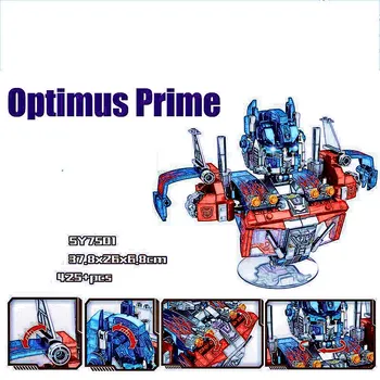 Transformatorius filmą Optimus Prime Kamane Autobots krūtinė figūrėlių, Statyba blokai, Plytos Vaikų Žaislas dovana