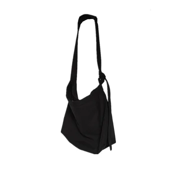 TAMSIAI Yohji Yamamoto tamsiai juoda didelės talpos, praktiška reguliuojamas dirželis vieną petį įstrižainės maišelį vyrams ir moterims