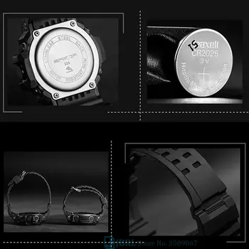 Atsparus vandeniui Skaitmeninės Žiūrėti Vyrų Sporto Laikrodžiai Elektroninių LED Vyrų Riešo Žiūrėti Vyrų Laikrodis Garsaus Prekės ženklo, Karinės Armijos Laikrodis