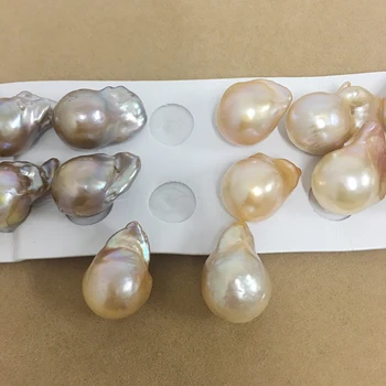 Aukštos kokybės auskarai suporuoti 2 vnt/daug perlų karoliukus,KESHI baroko perlas , pobūdžio gėlo vandens baroko perlas.pusė išgręžtos skylės
