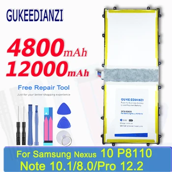 GUKEEDIANZI SP3496A8H 11000mAh Tablečių KOMPIUTERIO Baterija Samsung Nexus 10 P8110/GALAXY Note 10.1/8.0/Pro 12.2 Įkrovimo batterie