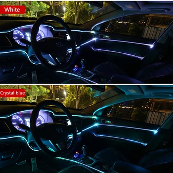 Automobilių EL Viela Led Automobilių Žibintai Neon LED lempos Virvę Vamzdis LED Juostelės Kia Rio K2 K3 K4 K5 Cerato Siela Sportage SORENTO Mohave OPTIMA