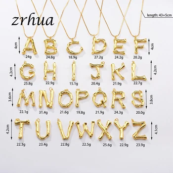 ZRHUA A-Z 26 Raidžių Karoliai Stilingas Pakabukas Monograma Didelis Raidžių Scenarijaus Pavadinimas Pradinio Abėcėlė Žavesio Karoliai Moterims