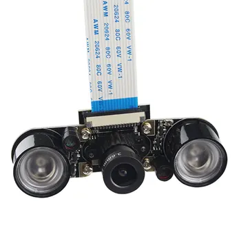 5MP Aviečių Pi 4 Fotoaparato Židinio Reguliuojamas Naktinio Matymo Kamera + infraraudonųjų SPINDULIŲ Jutiklį, Šviesos, + Laikiklis Aviečių Pi 4 Modelis B/3B+/3B/Nulis