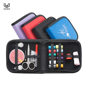 Luluhut nešiojamas mini kelionės siuvimo rinkiniai maišelį su spalvų, adata, siūlai, žirkliniai pin siuvimo rinkinys, lauko buitinių siuvimo įrankiai