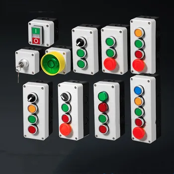 Mygtuką perjungti valdymo dėžutės plastikinės rankinės savęs pradžios mygtukas vandeniui dėžutės elektros pramonės avarinio stabdymo jungiklis i