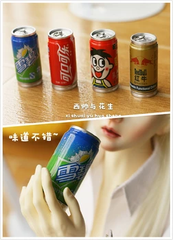 3PCS Mini gėrimų 1/3 BJD berniukai salonas lėlės rekvizitai priedai modeliavimas mini gėrimų 5.3*2.5 cm photoshoots tušinukas