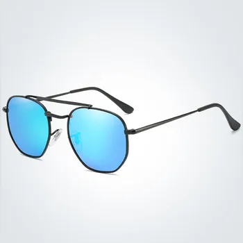 Prekės ženklo Dizainas Poliarizuoti Akiniai nuo saulės Vyrams Metalo Aikštėje Vairavimo Saulės Akiniai Moterų Danga Sunglass UV400 Atspalvių Oculos de sol