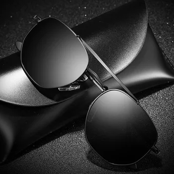 Prekės ženklo Dizainas Poliarizuoti Akiniai nuo saulės Vyrams Metalo Aikštėje Vairavimo Saulės Akiniai Moterų Danga Sunglass UV400 Atspalvių Oculos de sol