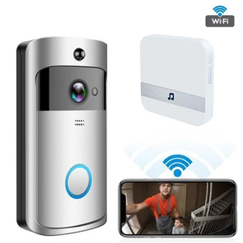 Smart WIFI bevielio vaizdo doorbell Nuotolinio vaizdo monitorius, domofonas doorbell Butų IR Signalizacijos Belaidžio Saugumo kamerų
