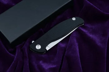 LEMIFSHE Hati 95 Flipper sulankstomas peilis D2 ašmenys G10 + plieno rankena kempingas medžioklės lauko išgyvenimo kišenėje Virtuvės peiliai edc